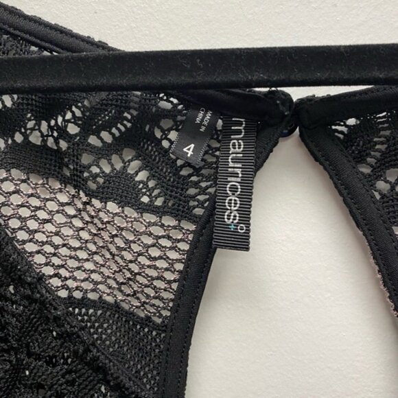 Maurices Black and Blush Striped Double Layer Top Size 4x - Picture 4 of 4